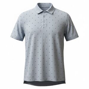 lululemon athletica men’s Light Gray Polo with Subtle Dot Print